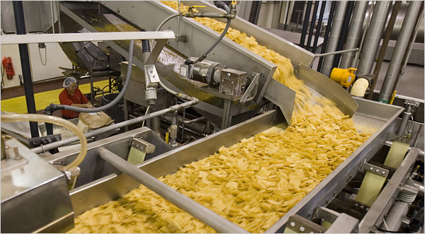 At Frito-Lay's factory here, more than 500000 pounds 